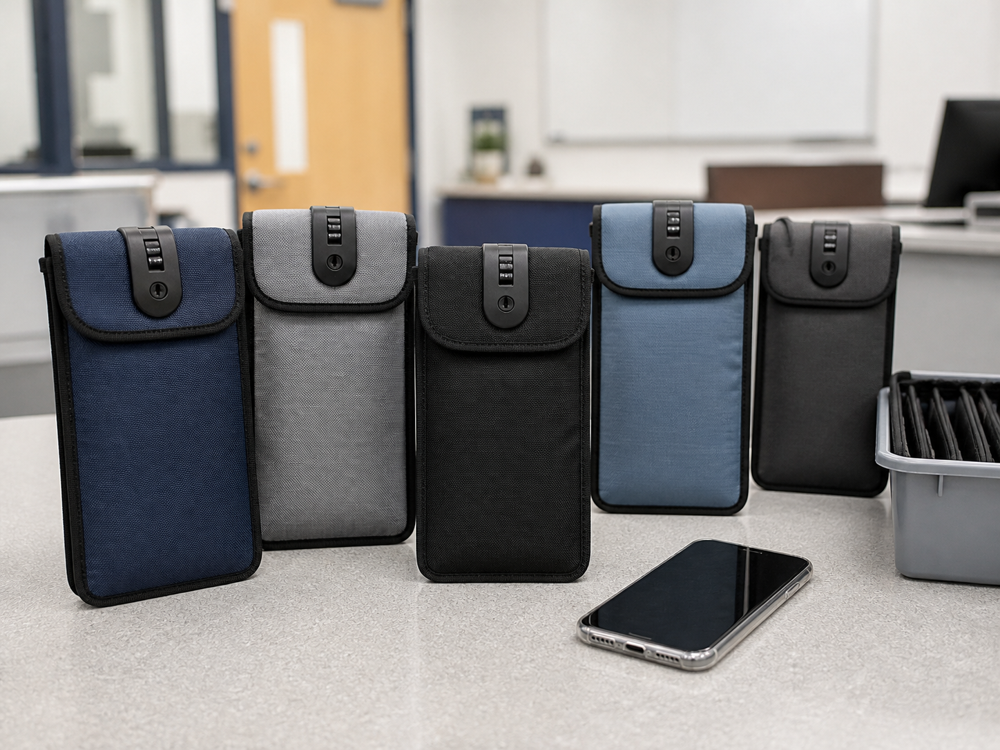 Generic phone locking pouches for phone-free policies