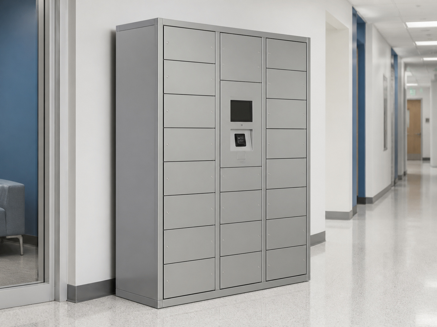 Generic traditional metal smart locker cabinet